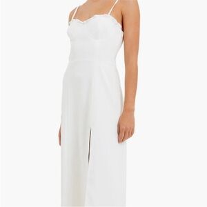 French Connection White Corset Dress